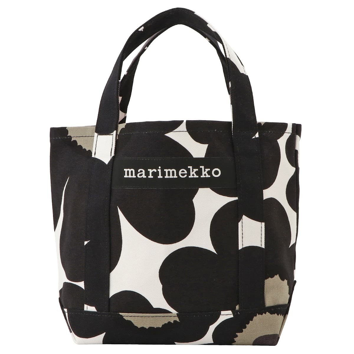 マリメッコ バッグ marimekko セイディ ウニッコ柄 コットンキャンバス トートバッグ ブラック/ホワイト 048294-030_画像1