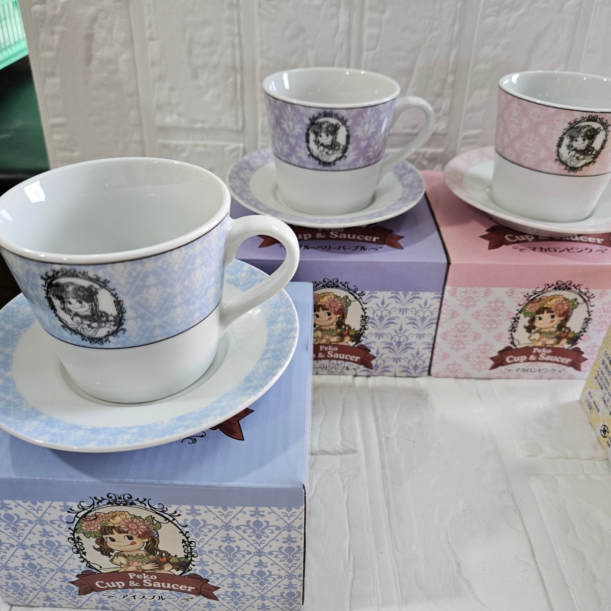 【未使用】 ペコちゃん　カップ&ソーサー　5個セット　マグカップ　コーヒーカップ　食器　コレクション_画像2