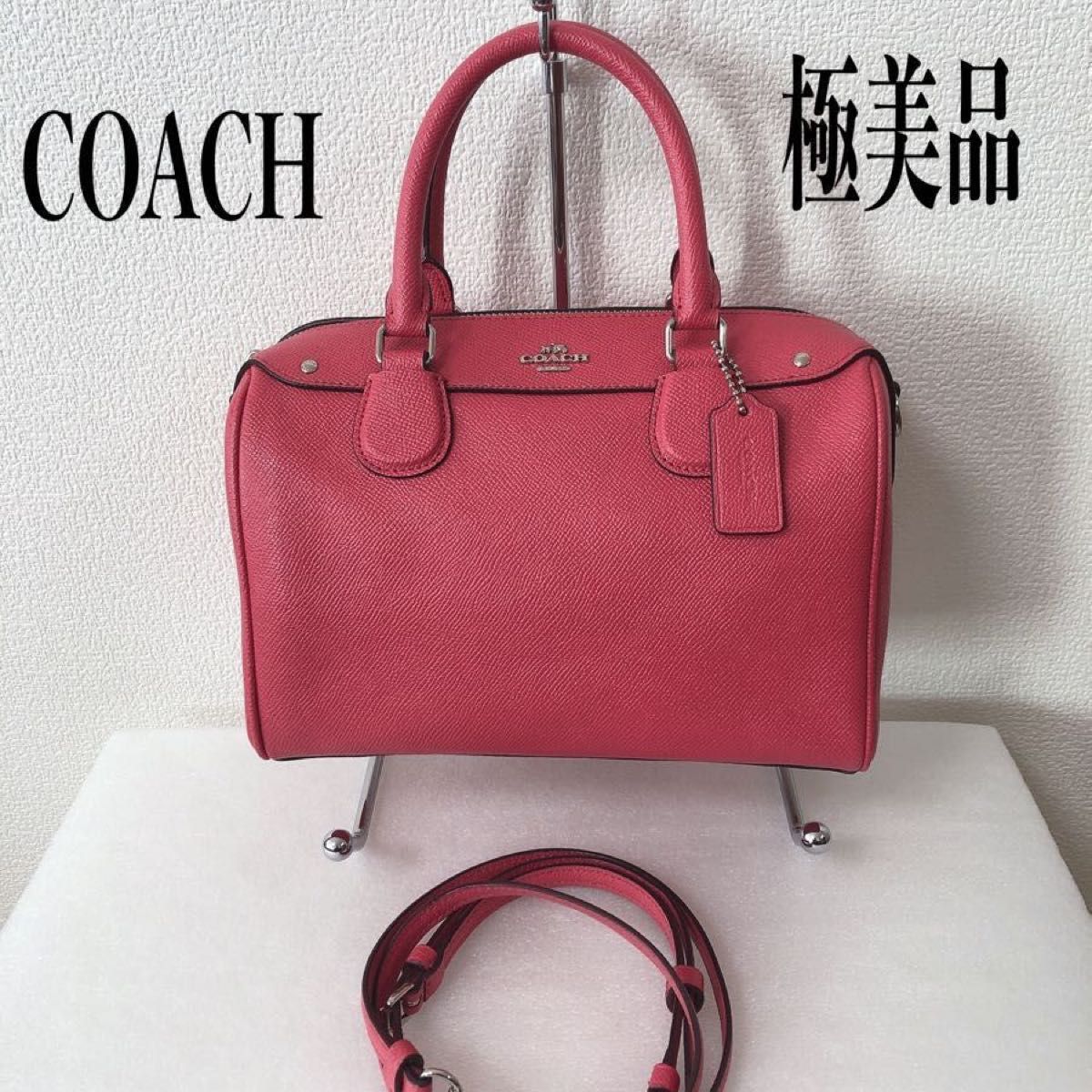 【極美品】コーチ COACH ショルダーバッグ 2way ハンドバッグ ミニボストン F57521 レザー