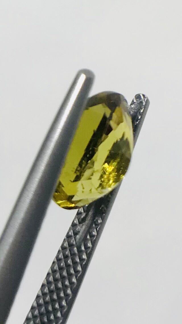 イエロートルマリン1.250ct 新品ルース　パキスタン産　T021-64_画像5