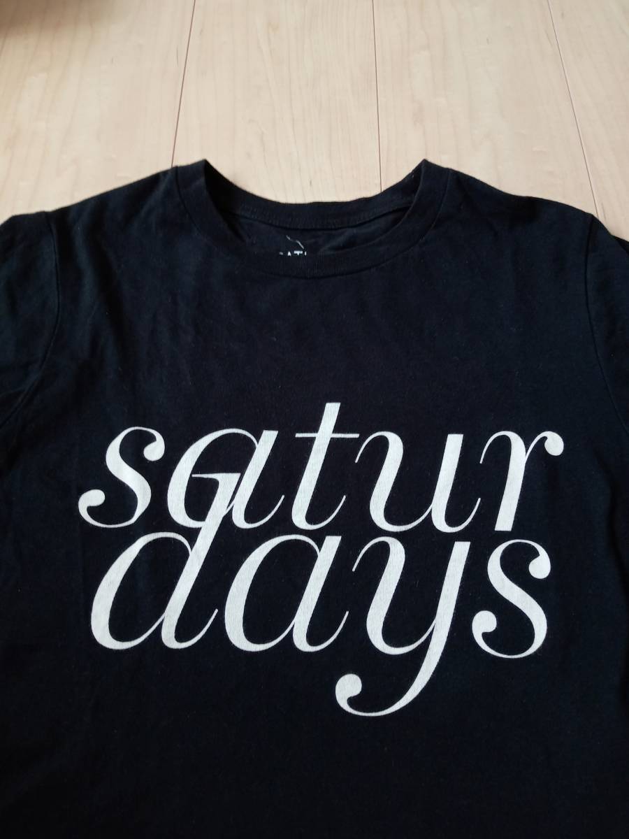 美品サタデーズサーフ　saturdays surf nyc サーフTシャツ　ロゴTシャツ xs ブラック_画像2