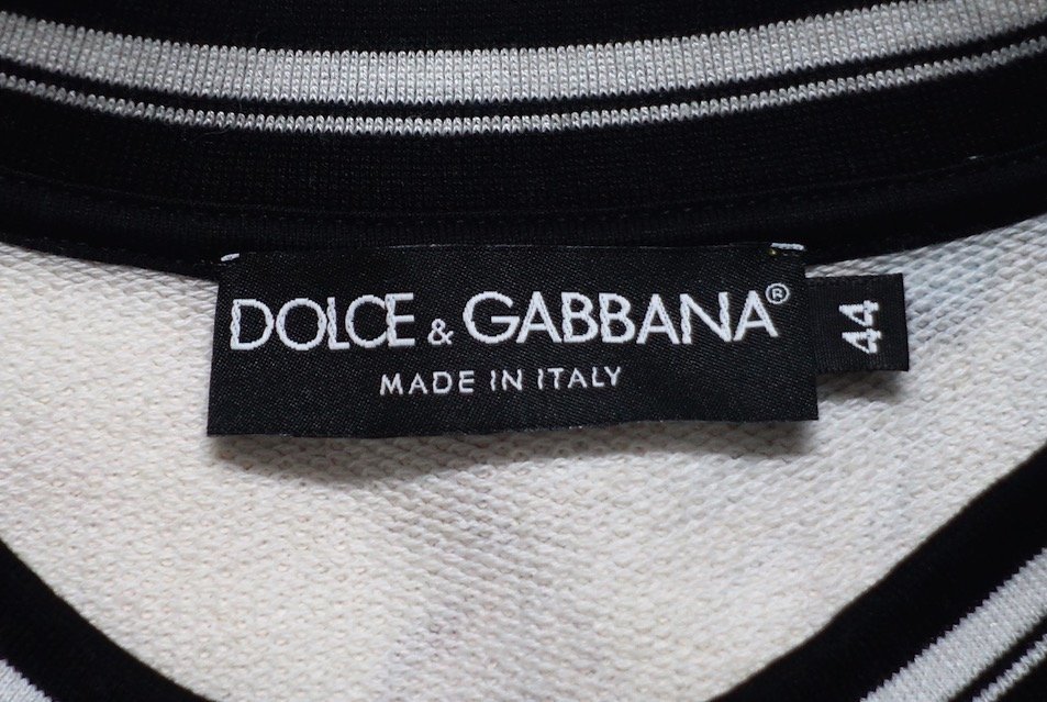 極美品 DOLCE & GABBANA ドルガバ 柄 マルチカラーパターン ジャージー スウェットシャツ クラウン 王冠 メンズ 44 トレーナー_画像5