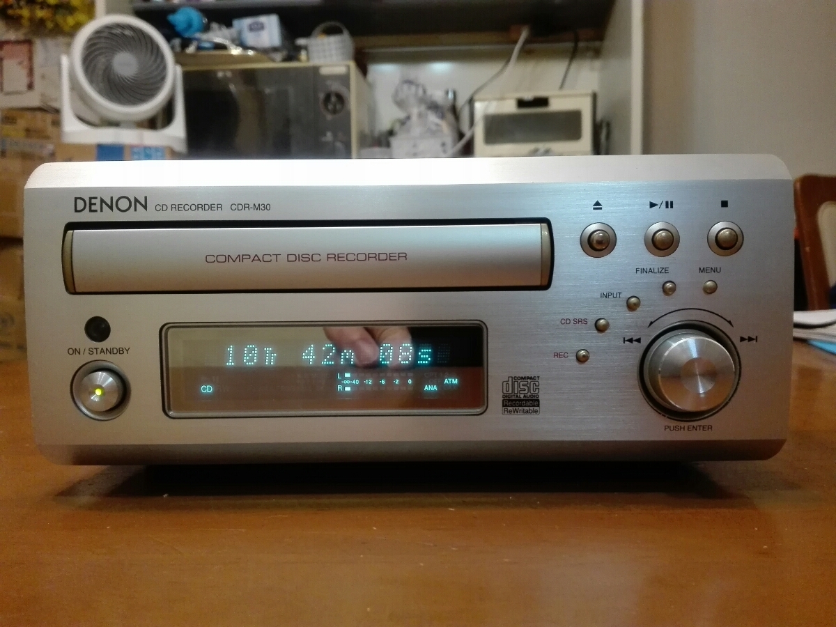 DENON（天龍）CD錄音機CDR-M30 CD播放OK，皮帶更換 原文:DENON（デノン）CDレコーダー CDR-M30 CD再生OK、ベルト交換済み