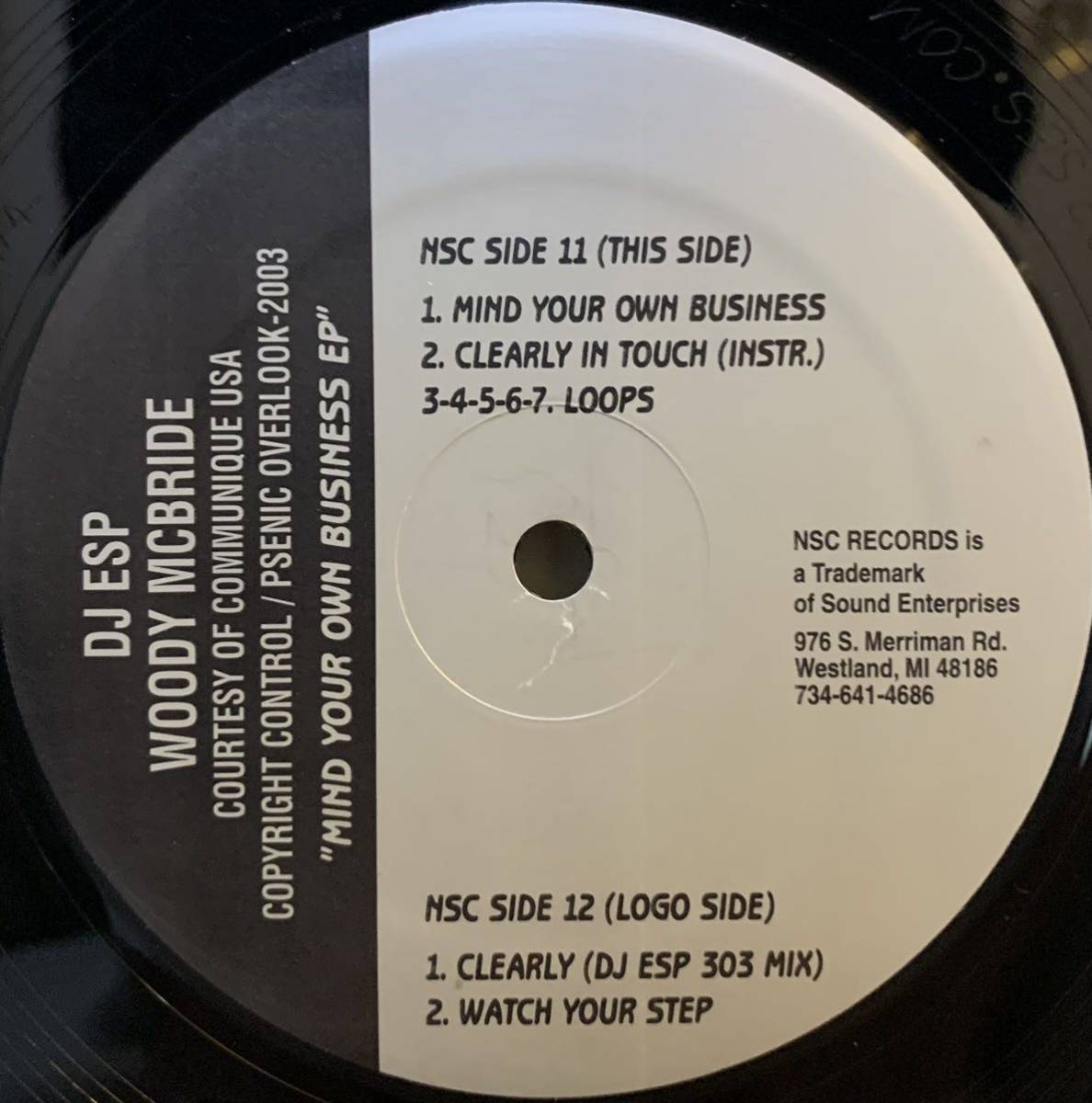 DJ ESP Mind Your Own Business EP /Detroit techno and acid-tech_画像1