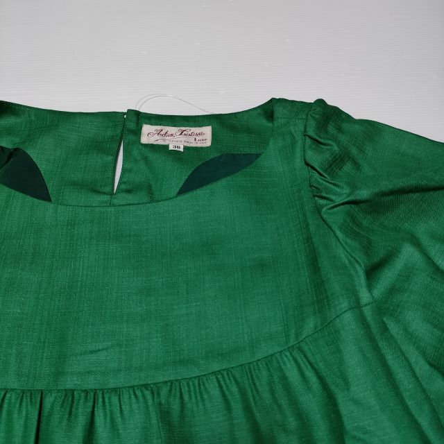 ADIEU TRISTESSE Luxe короткий рукав платье One-piece зеленый Adieu Tristesse ryuks3-0710S 212283