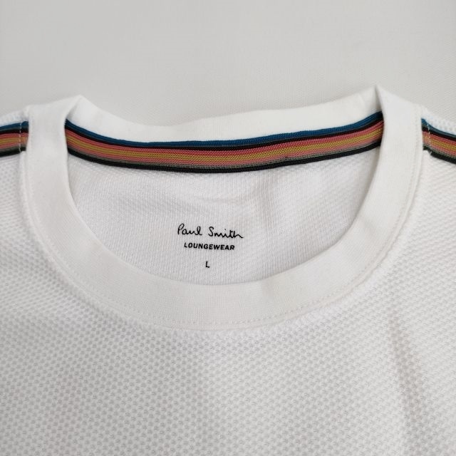 Paul Smith サイドスリット サイズL ポケット付き 半袖Ｔシャツ カットソー ホワイト ポール・スミス 3-0712S 219029の画像3