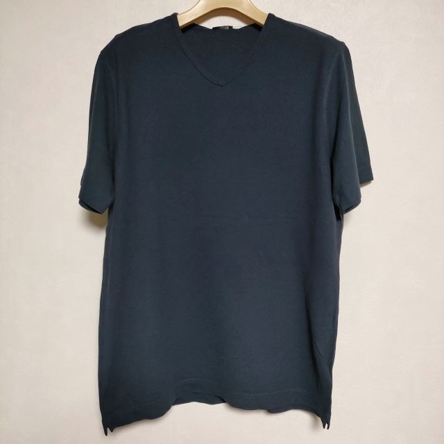 品質保証 icecotton ZANONE 48 F89836 3-0715S ザノーネ ネイビー カットソー Tシャツ 半袖 Vネック イタリア製 無地 品質保証 icecotton ZANONE 48 F89836 3-0715S ザノーネ ネイビー カットソー Tシャツ 半袖 Vネック イタリア製 無地
