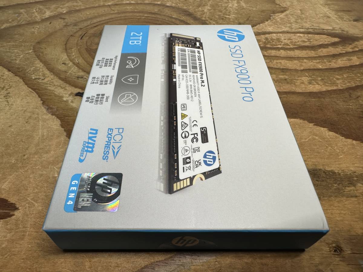 HP FX900 PRO 新品 読取 7,400MB/秒 2TB SSD M.2 2280 PCIe Gen4x4 NVMe 1.4 TLC DRAMキャッシュ搭載 5年保証 送料無料 東京発送_画像2