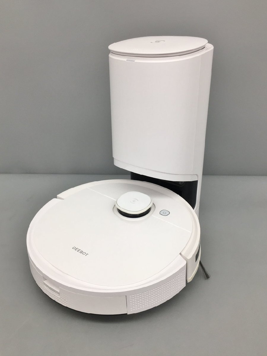 ロボット掃除機 DEEBOT T9+ DLX13-54 ホワイト エコバックス ECOVACS ステーション CH1918付 吸引清掃 水タンク欠品 2307LT111_画像1