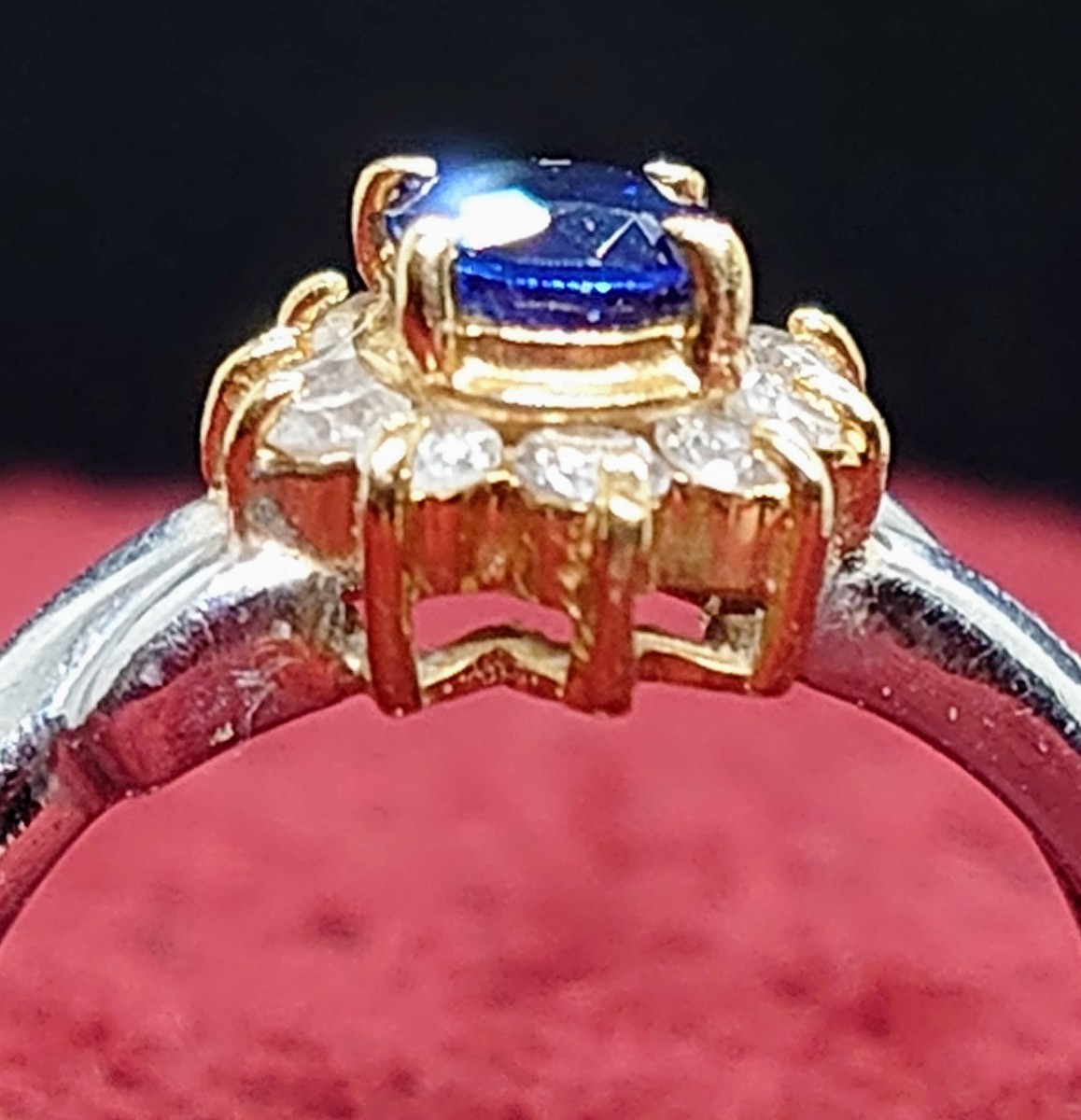 最高品質の プラチナゴールド ダイヤモンド サファイア 0.53ct/D0.26ct
