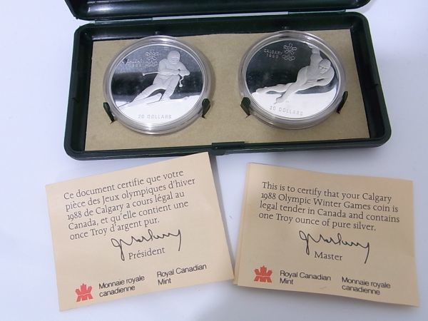1円 第15回冬季 カルガリーオリンピック 記念硬貨 カナダ CALGARY 1988