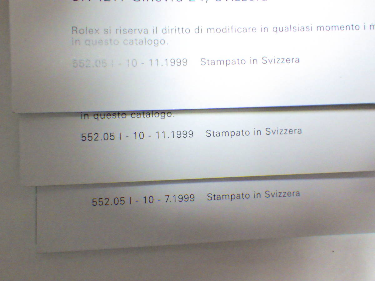 ROLEX ロレックス デイトジャスト冊子 1999年 イタリア語 6点　№1088_画像6