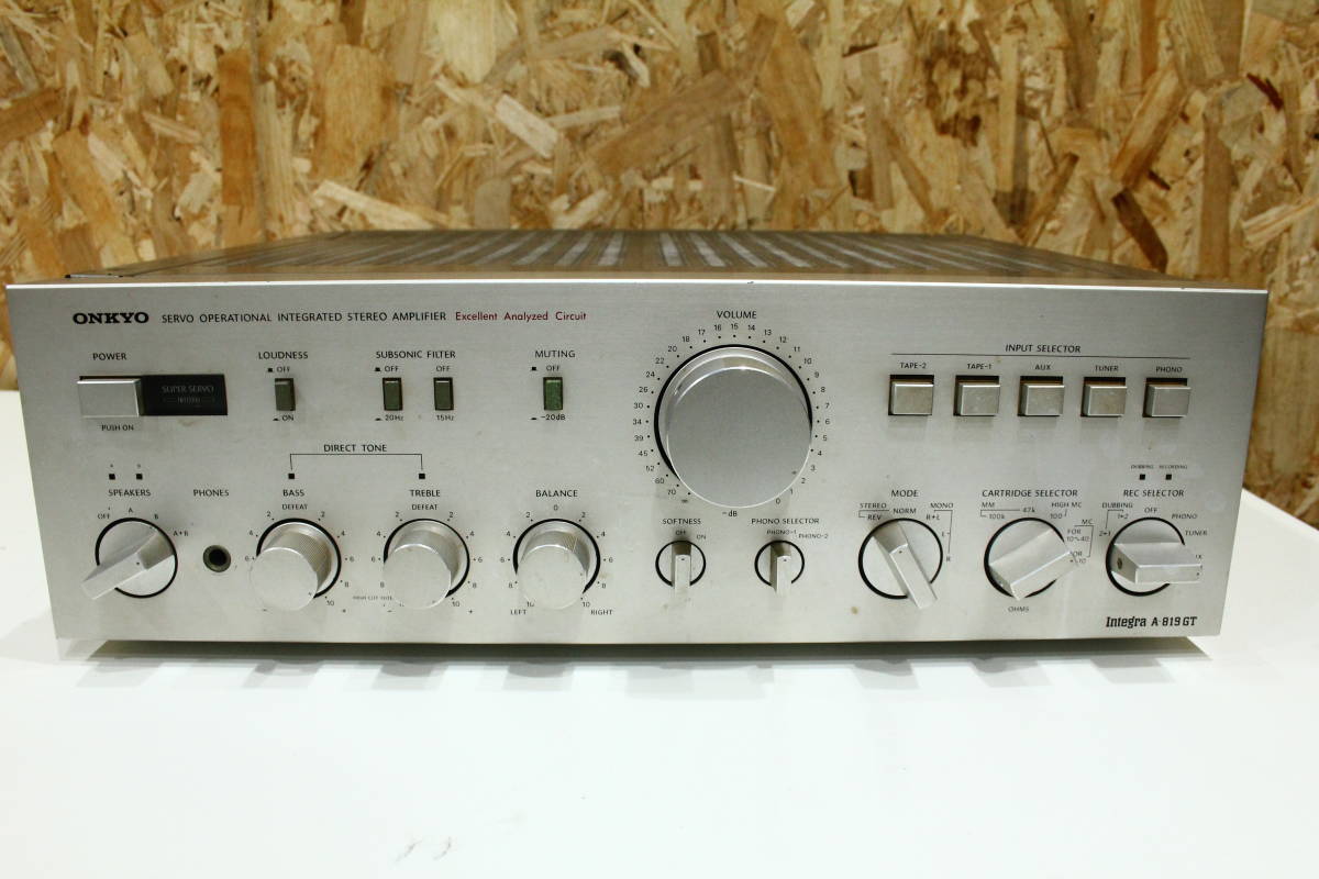 SG06288 ONKYO Integra A-819GT プリメインアンプ 通電確認済 動作
