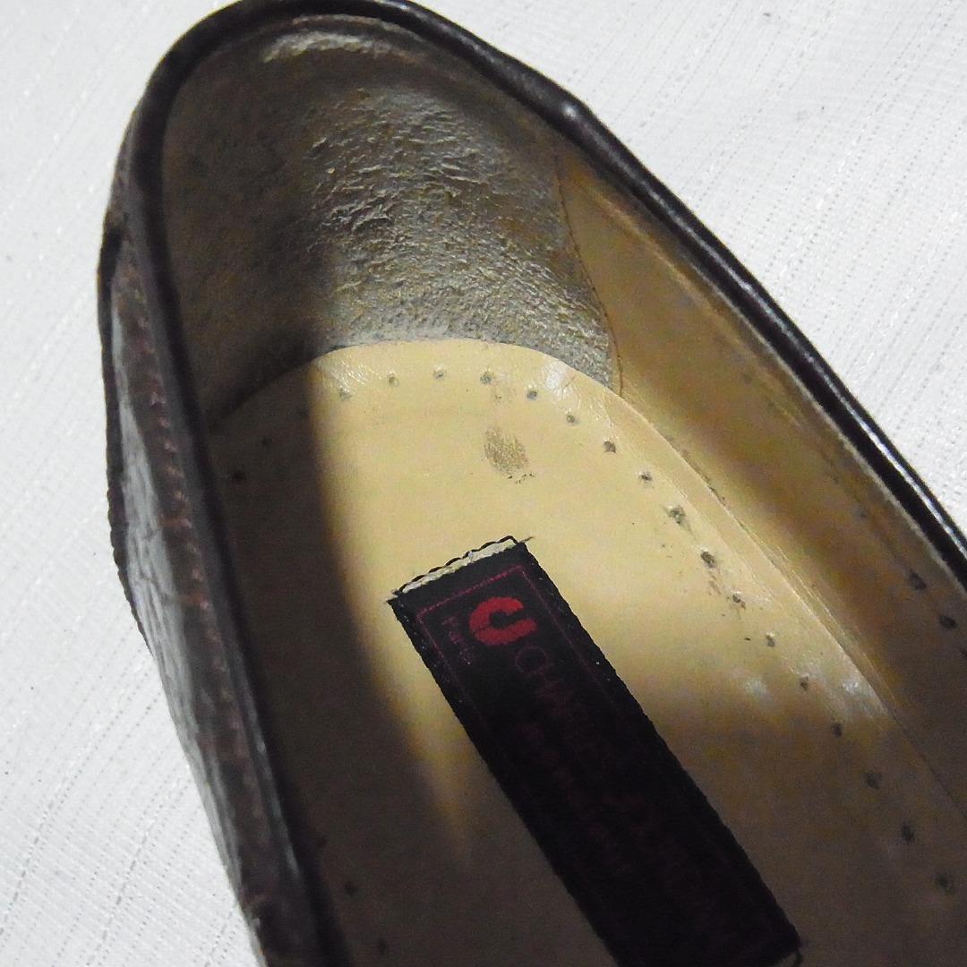  rare CHARLES JOURDAN Charles Jourdan sea turtle Loafer 6 24cm