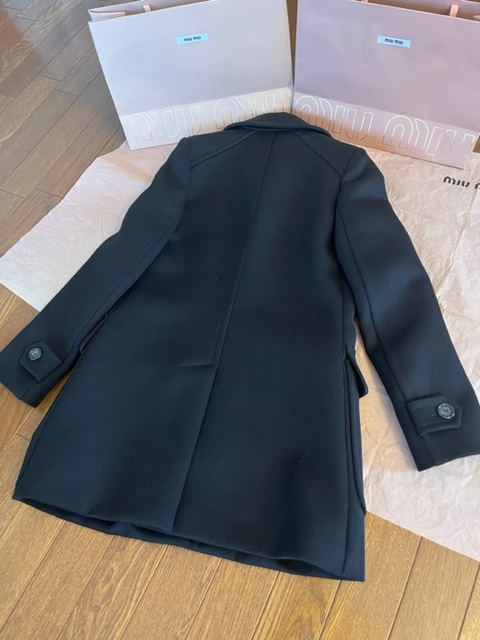 美品　miumiu MIUMIU ミュウミュウ　コート　３６サイズ　ブラック　