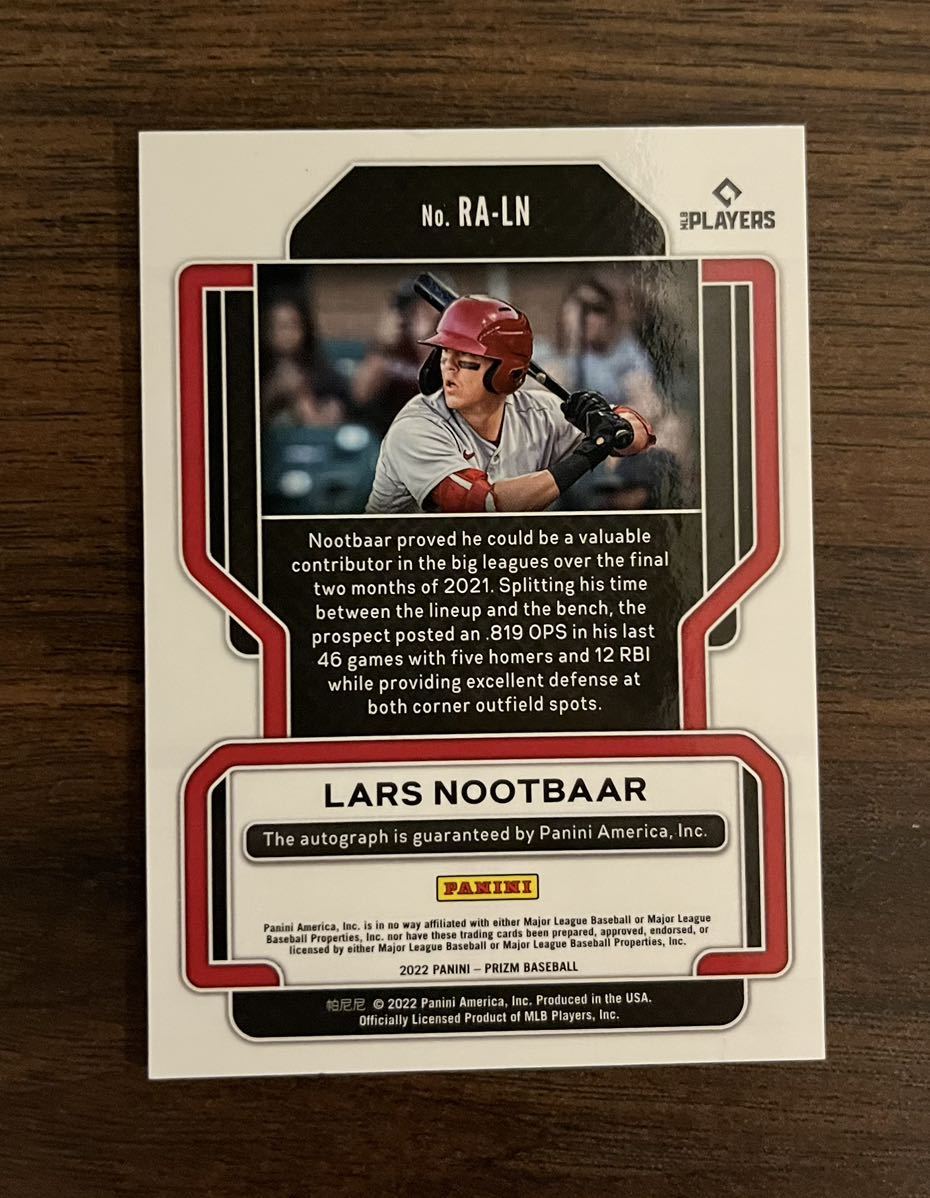 Lars Nootbaar Prizm RC Auto Autograph Signature ラーズ ヌートバー
