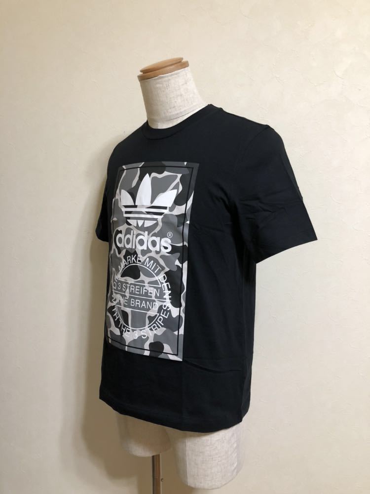 【新品】 adidas originals CAMO LABEL TEE アディダス オリジナルス カモフラージュ ラベル Tシャツ トップス サイズS 半袖 黒 DH4769_画像6