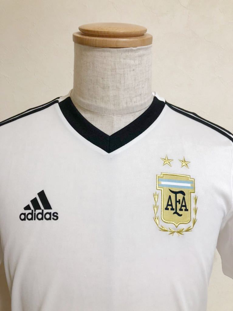 【新品】 adidas Argentina アディダス サッカー アルゼンチン代表 ドライ クライマクール ウェア Tシャツ トップス 半袖 サイズM CF2626_画像3