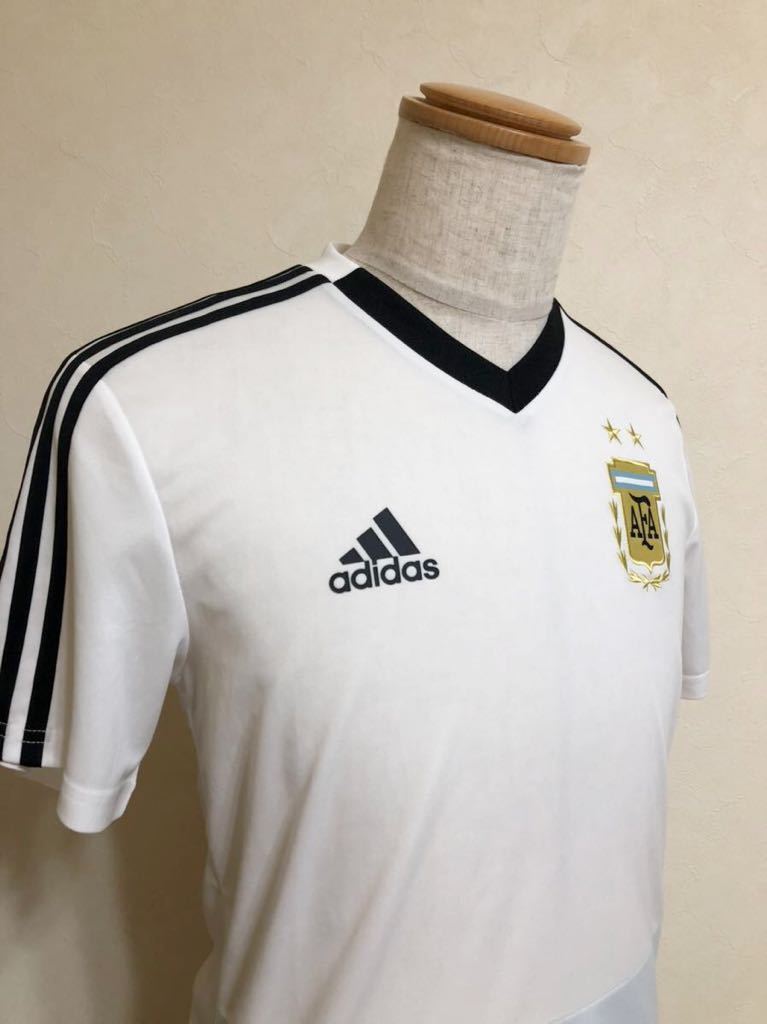【新品】 adidas Argentina アディダス サッカー アルゼンチン代表 ドライ クライマクール ウェア Tシャツ トップス 半袖 サイズM CF2626_画像9