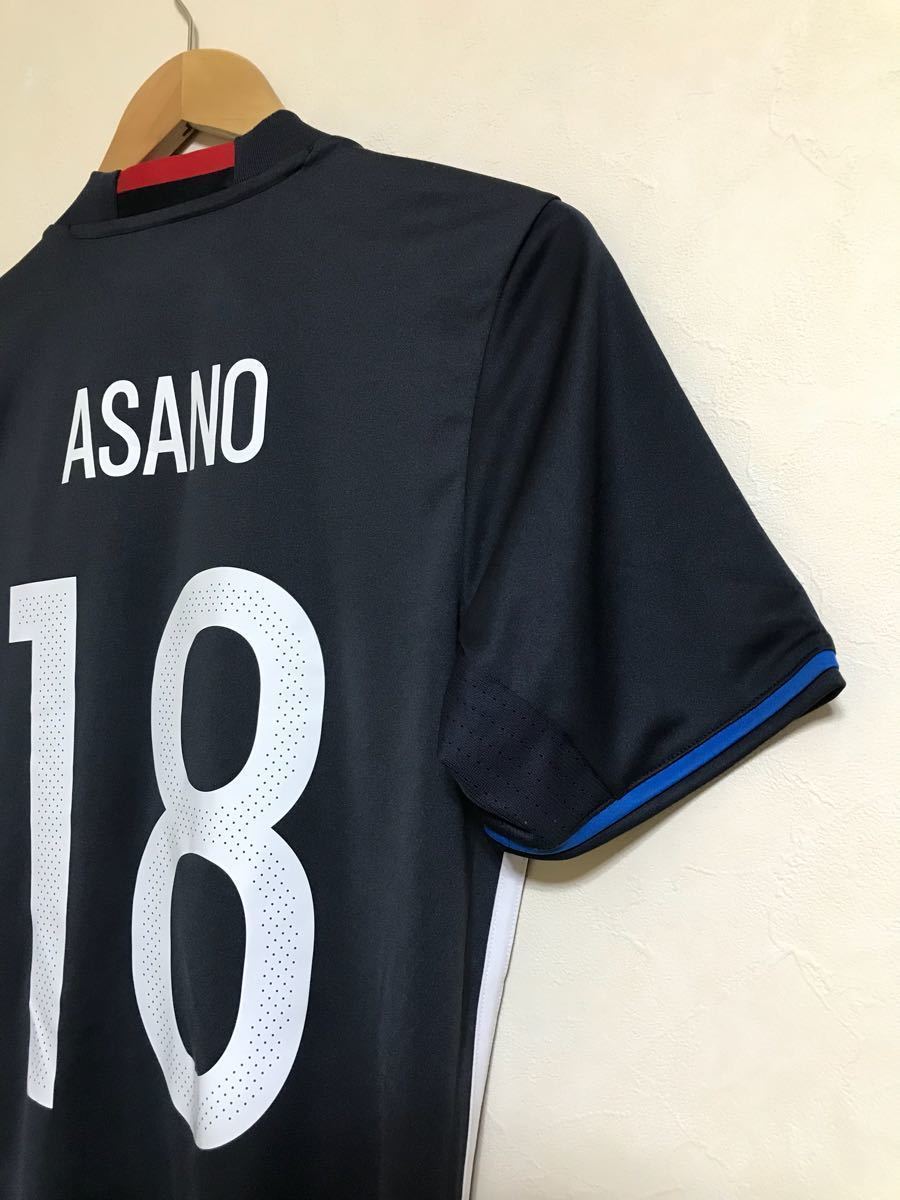 【新品】 adidas JAPAN アディダス サッカー 日本代表 2016～2017 ホーム ユニフォーム 侍ブルー 背番号18 浅野 拓磨 サイズS 半袖 AA0308_画像7