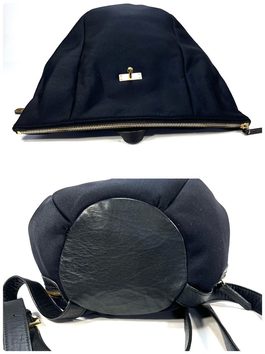 [ beautiful goods ]kawa-kawa * leather leather papiyone special order rucksack wet material × leather black light weight belt design backpack katena& key Kelly type 