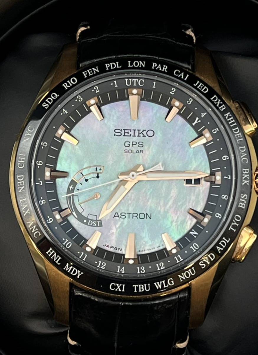 Y07004　☆美品☆SEIKO セイコー ASTRON アストロン メンズ腕時計 8X22-0AE0-2 GPS 電波 ソーラー 稼働品_画像7