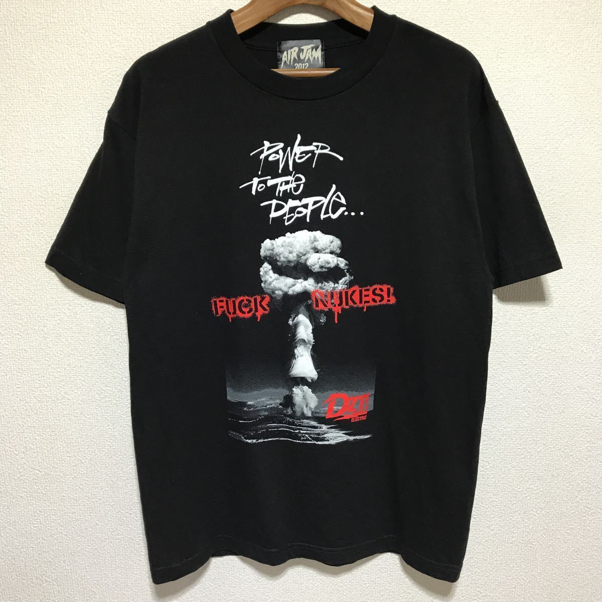 [即決古着]AIR JAM(エアジャム)2012/FUCK NUKES! Tシャツ/バンドT/ブラック/日本製/Mサイズ/Hi-STANDARD/ハイスタンダード_画像1