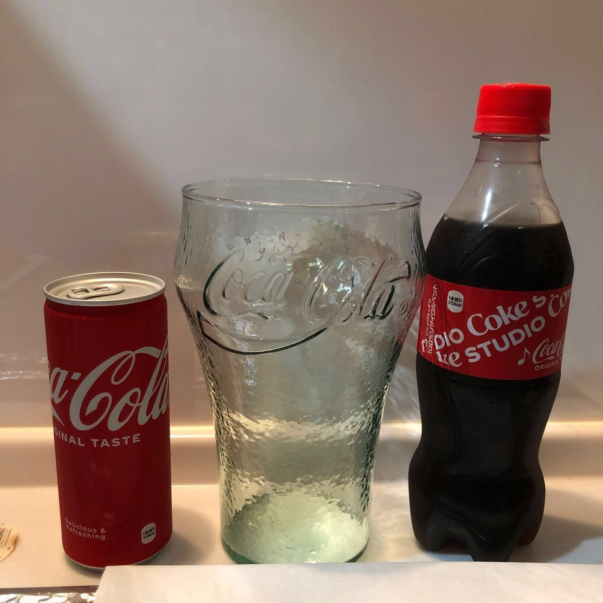 コカコーラ　Coca-Cola ガラスコップ　瓶　オブジェ