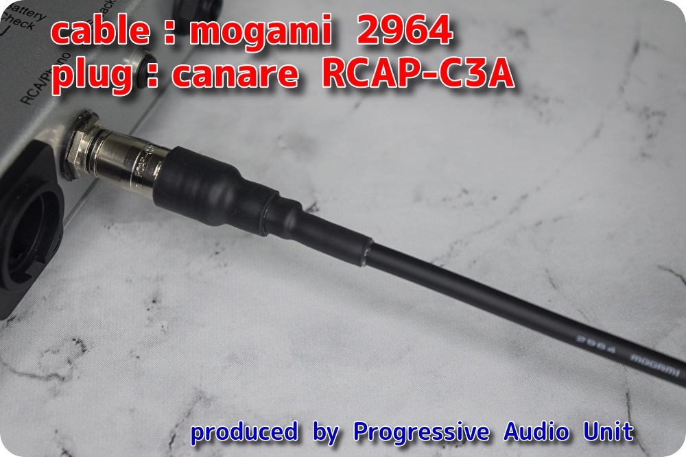 □□ Coaxial Cable：mogami 2964 ＋ RCA Gp_plug（CC3A）/0.45m×１本_画像1