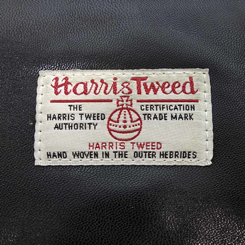 MUTA × HARRIS TWEED ウール 千鳥 クラッチ ハンドバッグの画像3