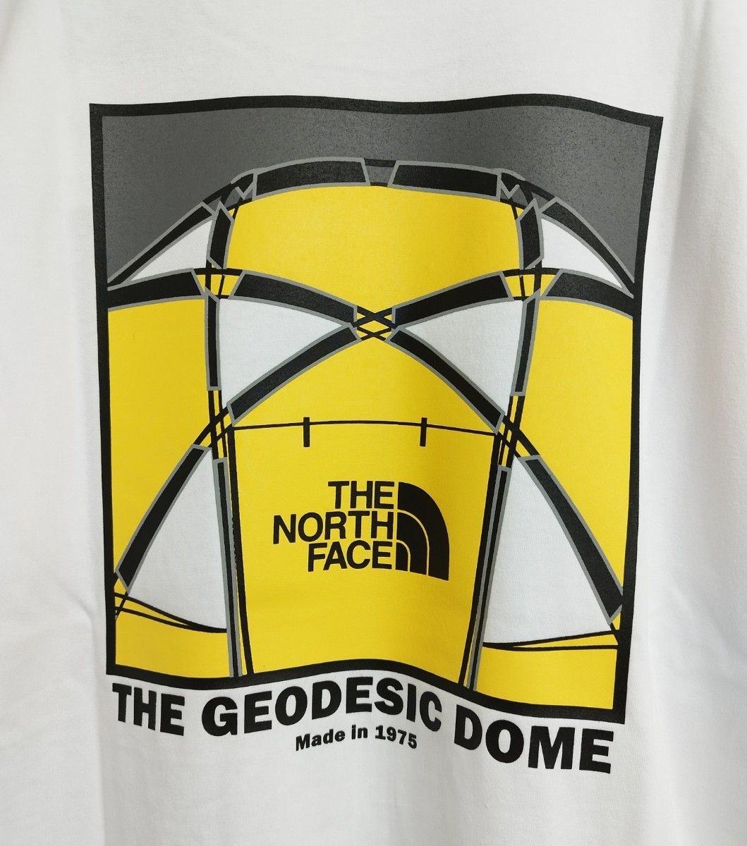 THE NORTH FACE ノースフェイス Tシャツ 半袖 綿 メンズ レディース 抗菌バックプリント 白色/XL K458C