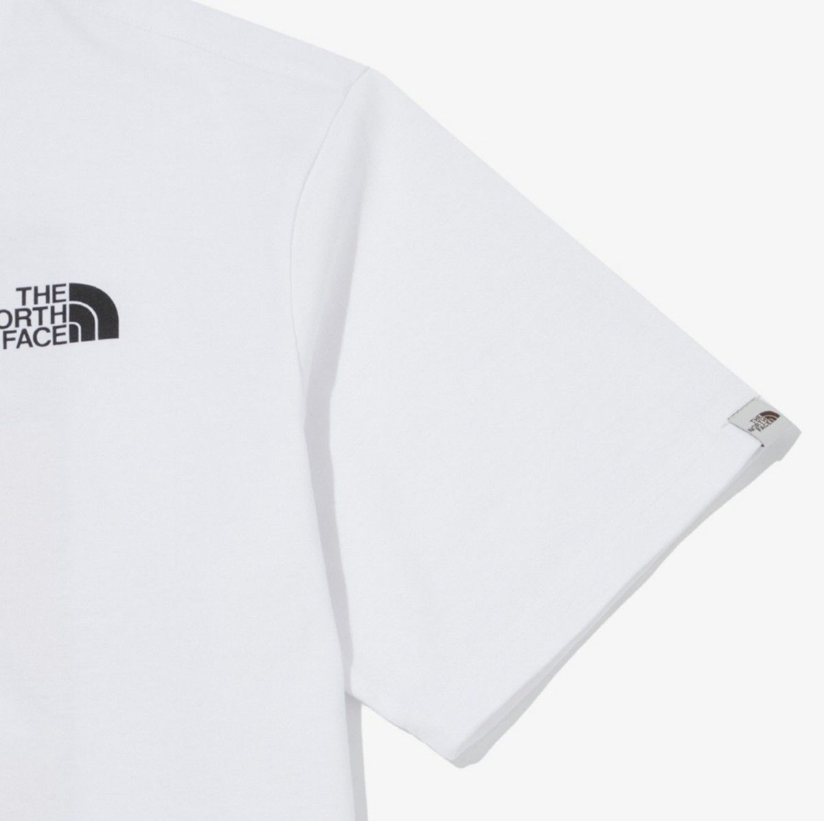 THE NORTH FACE ノースフェイス Tシャツ 半袖 綿 メンズ レディース 抗菌バックプリント 白色/XL K458C