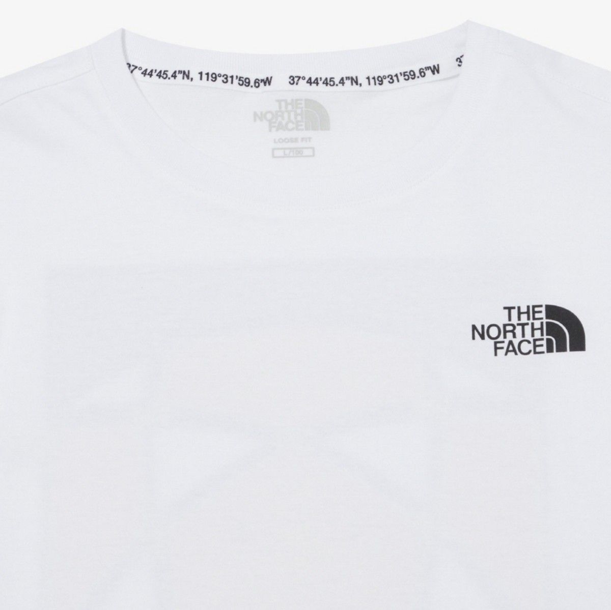 THE NORTH FACE ノースフェイス Tシャツ 半袖 綿 メンズ レディース 抗菌バックプリント 白色/XL K458C