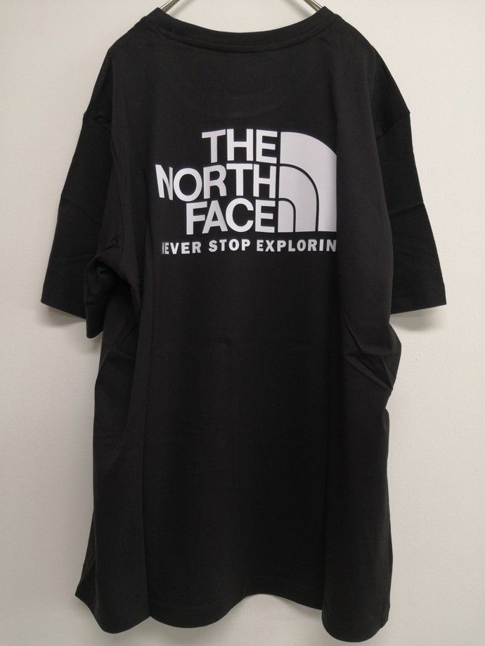 海外限定！ THE NORTH FACE ノースフェイス Tシャツ 半袖 ビックロゴ メンズ レディース  黒/L K315B