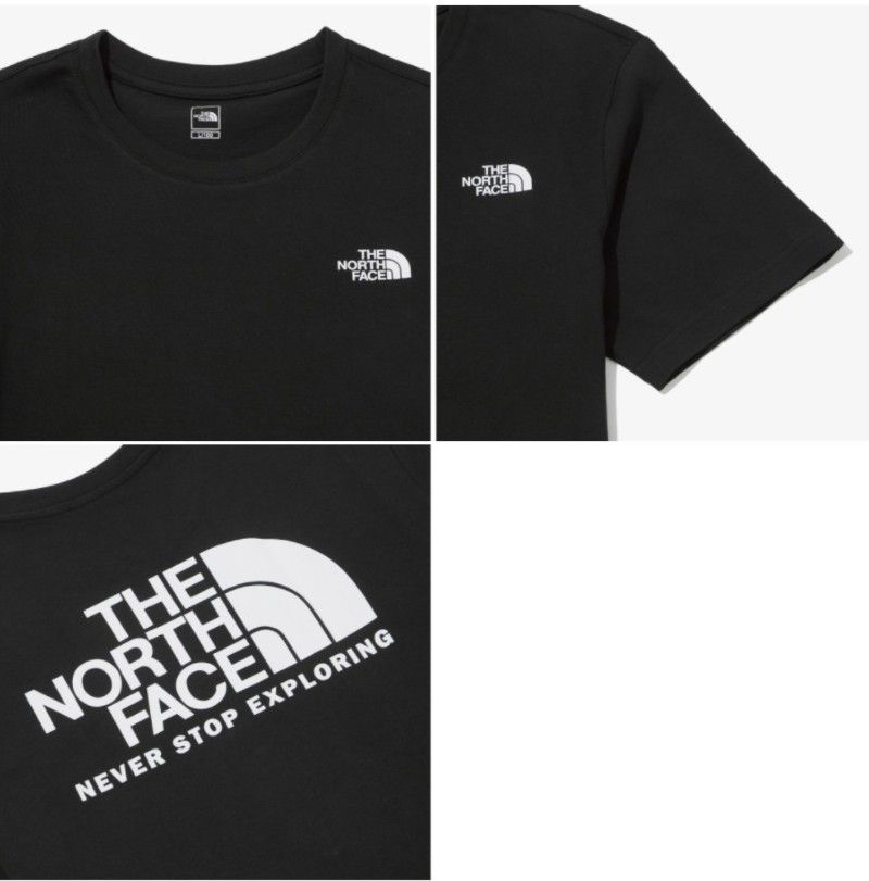 海外限定！ THE NORTH FACE ノースフェイス Tシャツ 半袖 ビックロゴ メンズ レディース  黒/L K315B