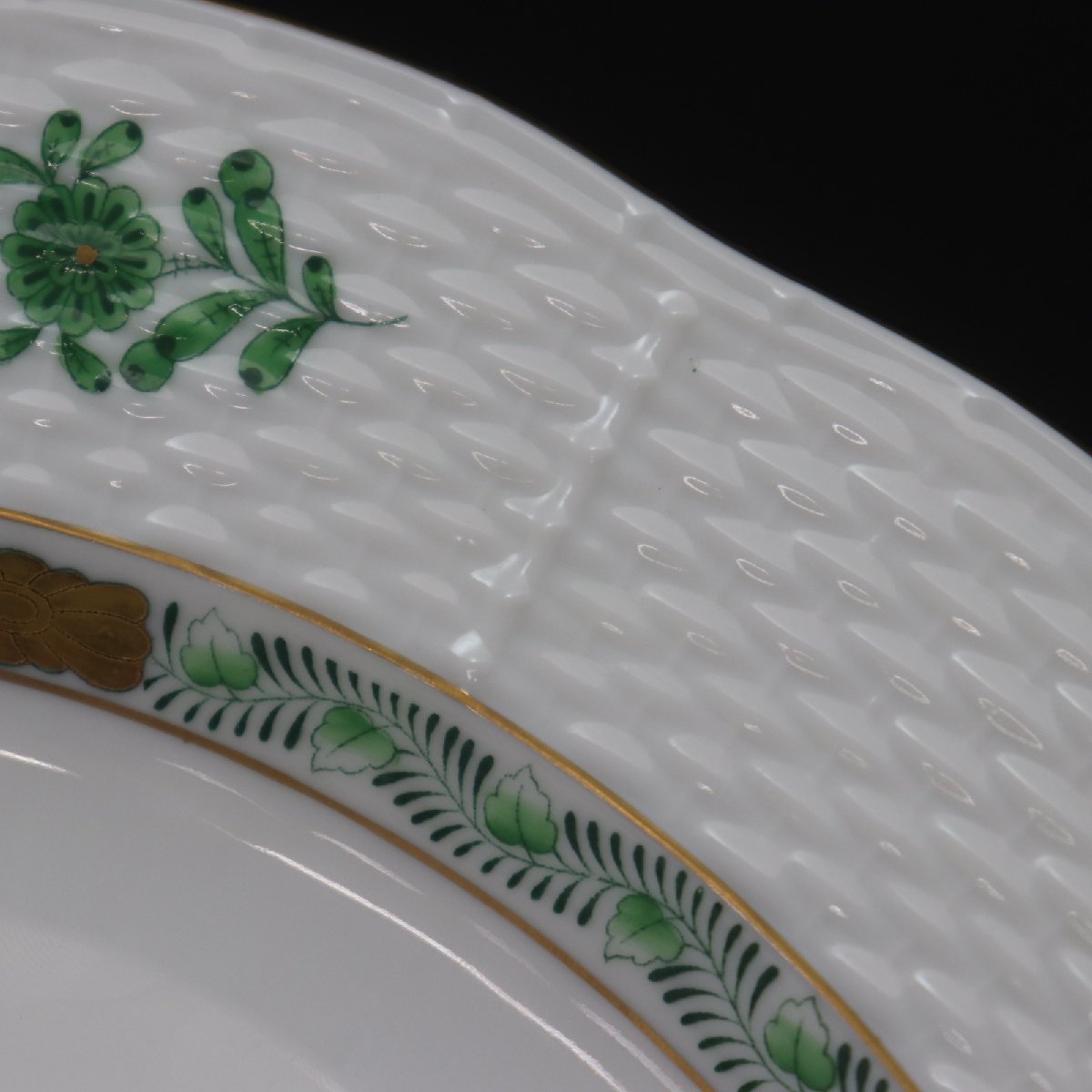 e15454 即決 本物 HEREND HVNGARY ヘレンドハンガリー ヘレンド セパレート 大皿 小皿 3枚セット 洋食器 インテリア コレクション_画像7