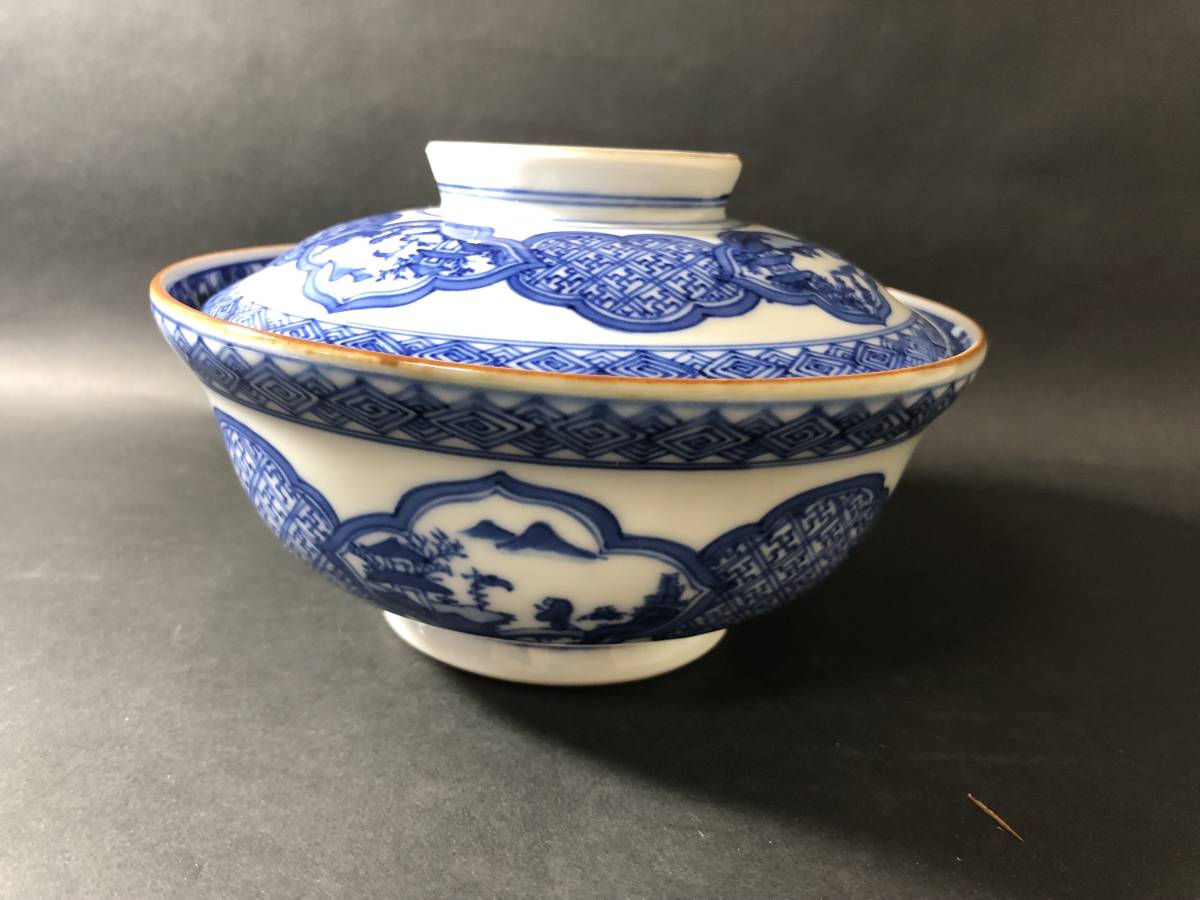 京焼文斎銘染付蓋物喰籠菓子器茶道具検索紀州御庭焼偕楽園南紀男山
