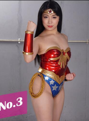 高品質 新作gigaセクシーワンダーウーマンレオタードwonder woman接着剤塗布英雄女wonder lady風 靴とウィッグ 別売り_画像4