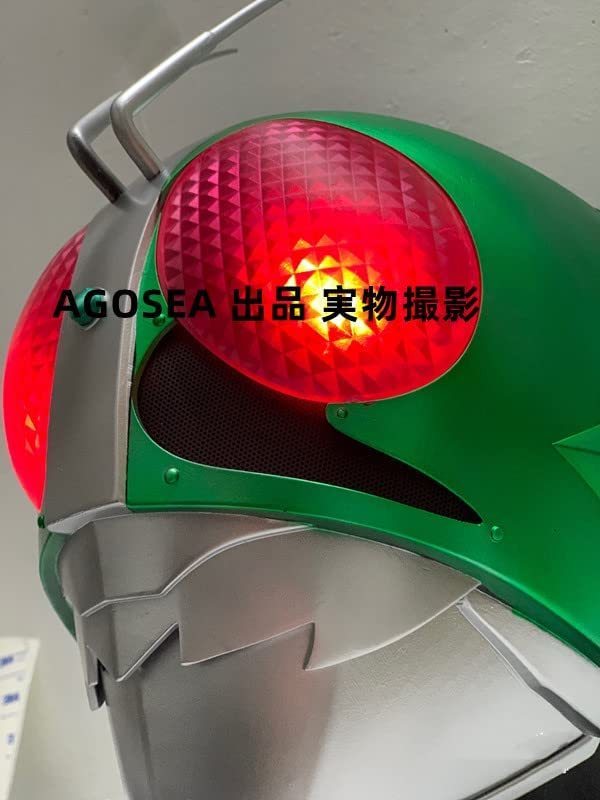 実物撮影 仮面ライダー THE NEXT 仮面ライダー 新1号 ヘルメット マスク コスプレ道具 コスプレ 道具 仮面 フリーサイズ コスプレ 道具_画像2