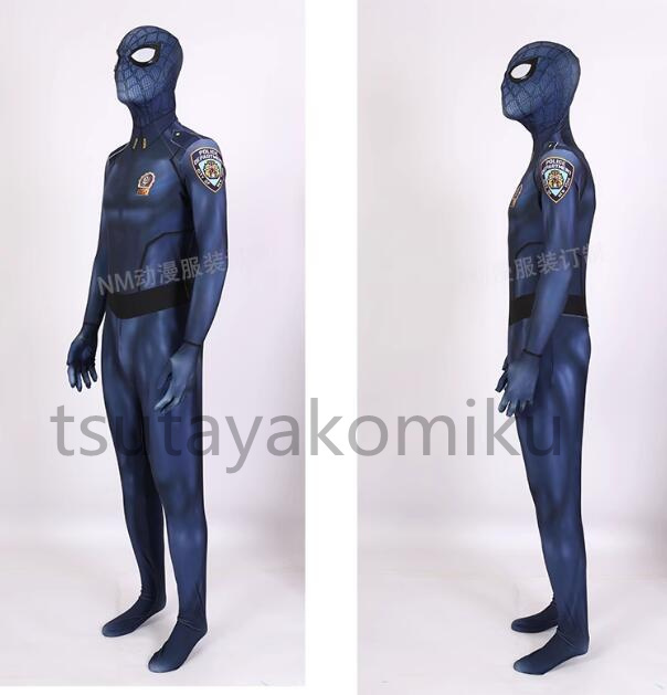 D 高品質 新作 警察スパイダーマン コスプレ 衣装_画像5