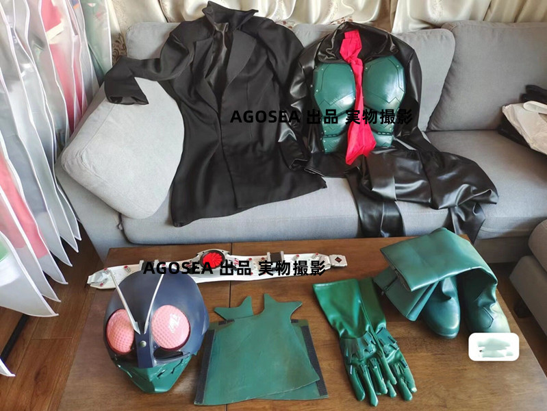 実物撮影 シン仮面ライダーの1号コスプレマスク+ 道具+靴+衣装+ 実物撮影 シン仮面ライダーの1号コスプレマスク+ 道具+靴+衣装+