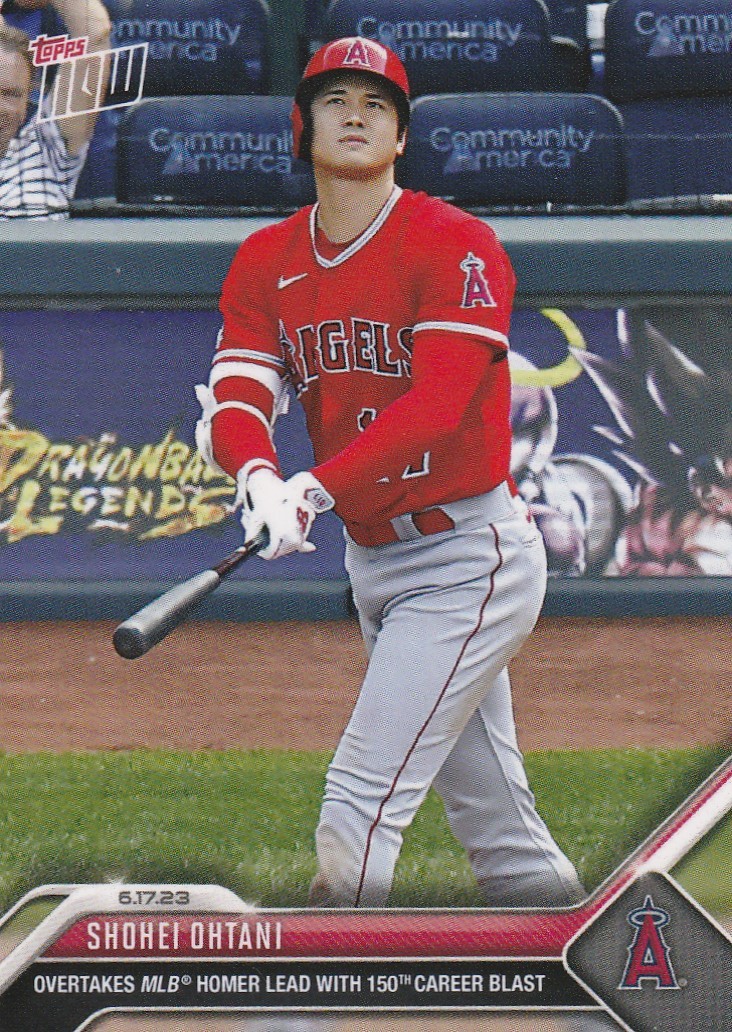 2023 Topps Now☆大谷翔平 球団史上最速のMLB通算150号本塁打で今季メジャー本塁打トップに 24時間限定 日本代表 エンゼルス 元日本ハム_画像1