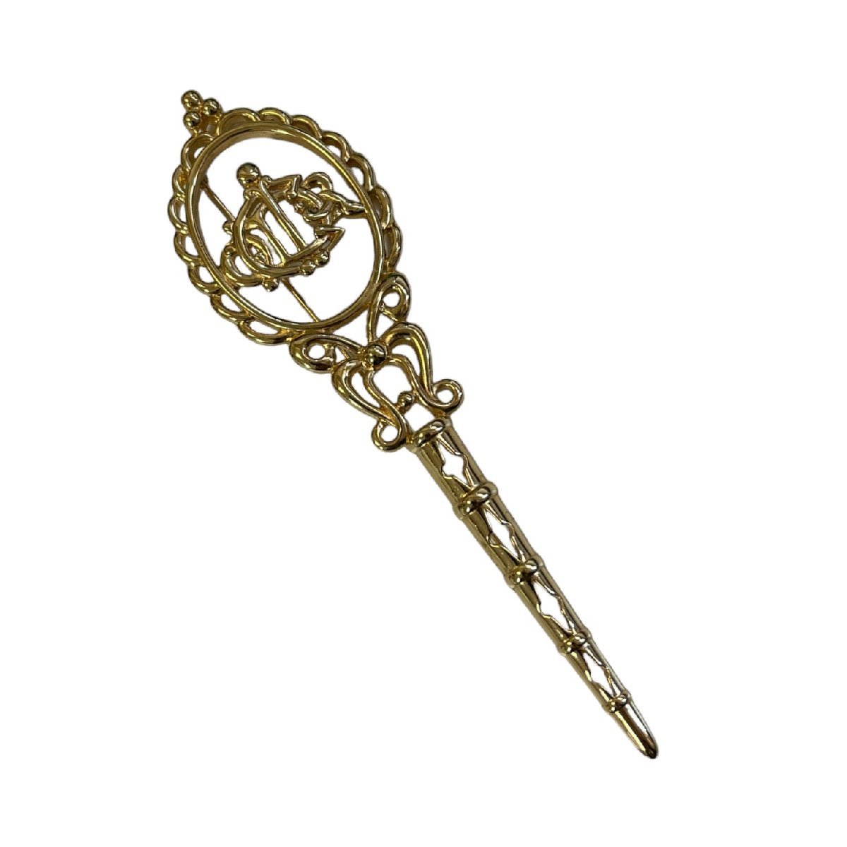 完成品 ブローチ ディオール Dior 【中古品】Christian エンブレム