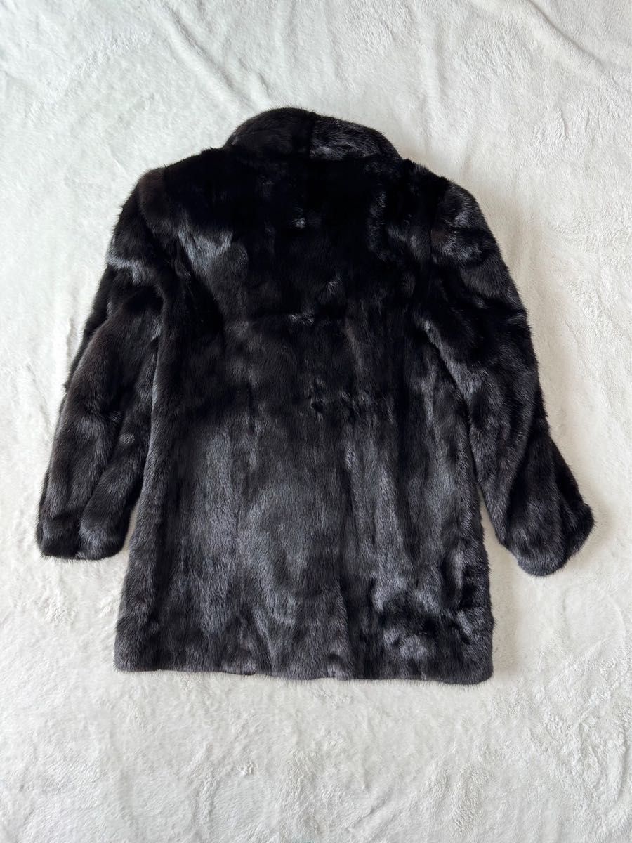 PRELIOT最高級　ブラックミンクコート　毛皮コート　ロングコート