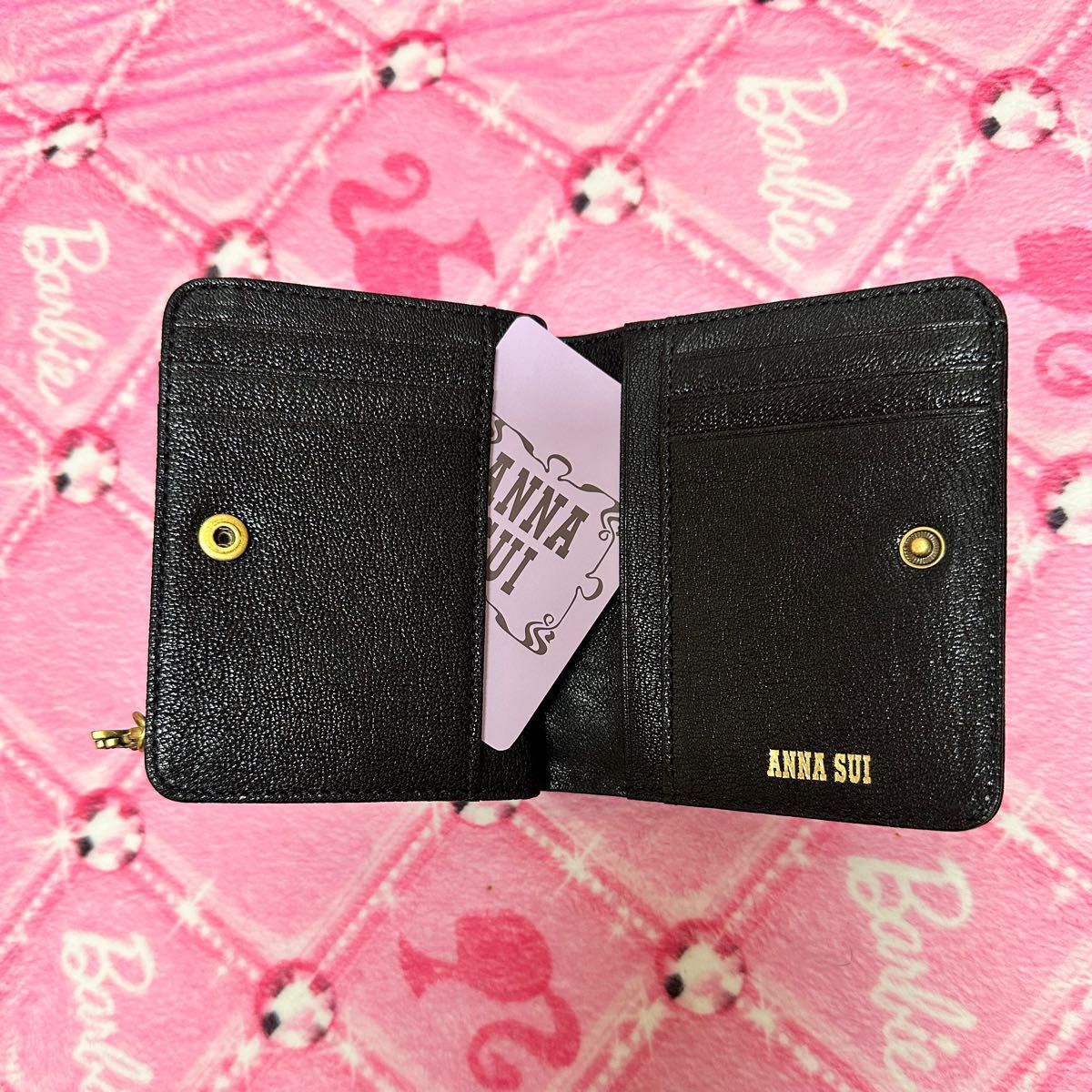 幸運を呼ぶ財布【新品】黒ANNA SUI ドリーム財布 アナスイ二 幸運を呼ぶ財布【新品】黒ANNA SUI ドリーム財布 アナスイ二