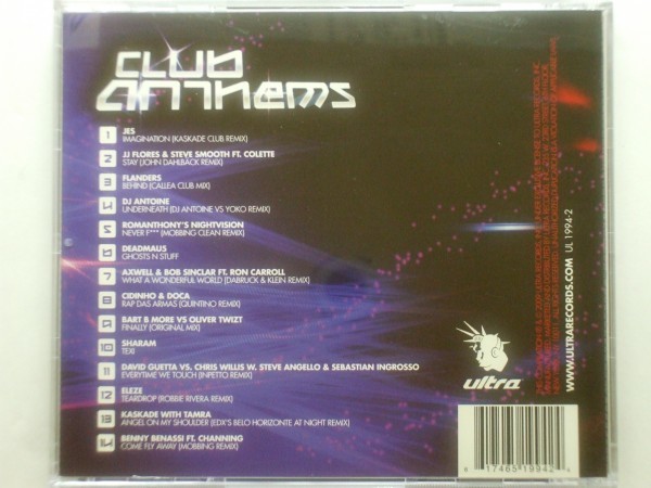 即決○MIX-CD / Cato K pre. Club Anthems○Ultra Records・Axwell・Bob Sinclar・David Guetta・Kaskade○2,500円以上の落札で送料無料!!_画像2