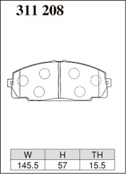 ディクセル ECタイプ フロント左右セット ブレーキパッド ハイエース/レジアスエース 100系 311208 DIXCEL ブレーキパット_画像3