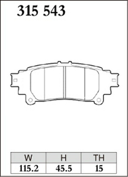 ディクセル Mタイプ リア左右セット ブレーキパッド マジェスタ AWS215 315543 DIXCEL ブレーキパット_画像3