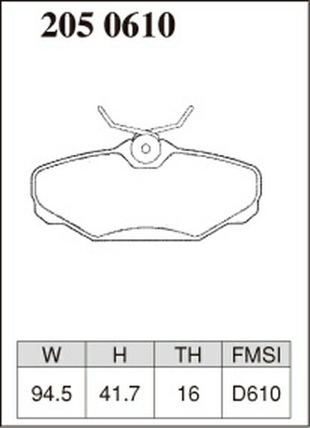  Dixcel P type rear left right set brake pad Taurus FA5U2/TS382/FA542 2050610 DIXCEL brake pad 