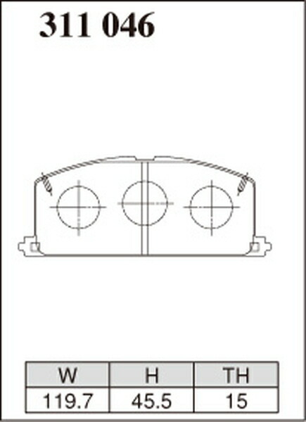 ディクセル REタイプ フロント左右セット ブレーキパッド カローラセダン/スプリンターセダン AE80/AE81/EE80/CE80 311046 DIXCEL_画像2